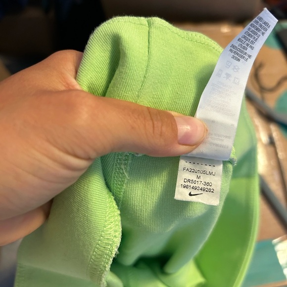 Nike Swoosh High Waisted Lime Green Leggings - Picture 7 of 8